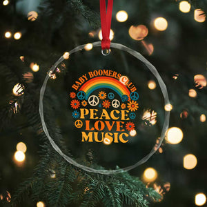 Baby Boomers Generation Crystal Glass Ornament Peace Love Music 60s Hippe TS10 Print Your Wear