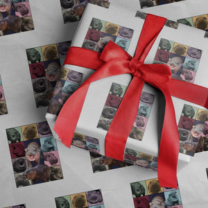 Baby Hippo Moo Deng Tour Wrapping Paper Roll Bouncy Cute Pygmy Hippopotamus TS02 White Print Your Wear