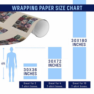 Baby Hippo Moo Deng Tour Wrapping Paper Roll Bouncy Cute Pygmy Hippopotamus TS02 Print Your Wear