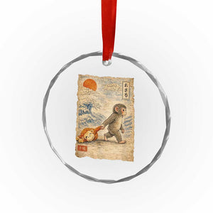 Baby Punch the Monkey Japanese Style Graphic Crystal Glass Ornament Dragging Plush Toy Vintage Art Gift TS02 Print Your Wear