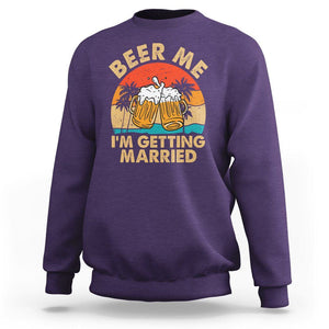 Bachelor Party Sweatshirt Beer Me I'm Getting Married TS02 Purple Printyourwear