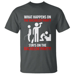 Bachelor Party T Shirt What Happens On The Bachelor Party Stays On The Bachelor Party TS02 Dark Heather Printyourwear