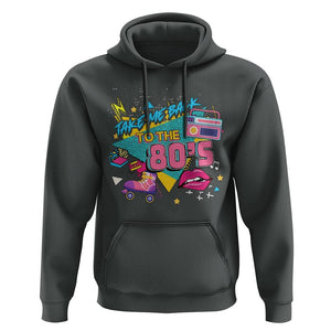 Back To 80s Hoodie Retro Vintage 80's Eighties Costume Party TS11 Dark Heather Print Your Wear