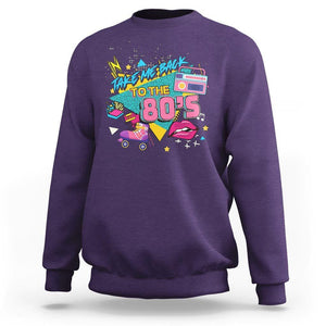 Back To 80s Sweatshirt Retro Vintage 80's Eighties Costume Party TS11 Purple Print Your Wear