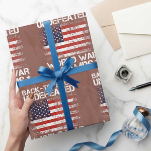 Back To Back Undefeated World War Champs 4th Of July Wrapping Paper Roll 1918 1945 US History