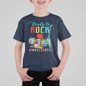 Ready To Rock Kindergarten T Shirt For Kid Guitar Boys Girls 1st Day Of School TS02 Navy Printyourwear