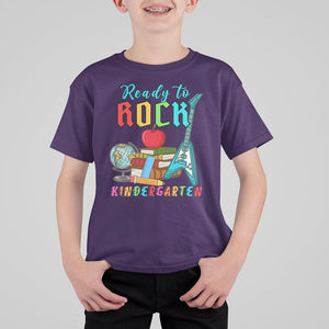 Ready To Rock Kindergarten T Shirt For Kid Guitar Boys Girls 1st Day Of School TS02 Purple Printyourwear