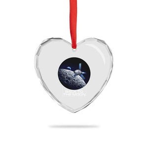 Back To The Moon Heart Crystal Glass Ornament Lunar Mission Astronaut Space Lover TS12 Print Your Wear