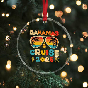 Bahamas Cruise Crystal Glass Ornament Cruisin Together Matching Family Cruise 2025 TS10 Print Your Wear