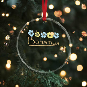 Bahamas Crystal Glass Ornament Hibiscus Flower Summer Beachy Vacation TS10 Print Your Wear