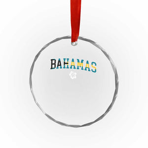 Bahamas Flag Crystal Glass Ornament Caribbean Hibiscus Flower Beach Summer Vacation TS10 Print Your Wear