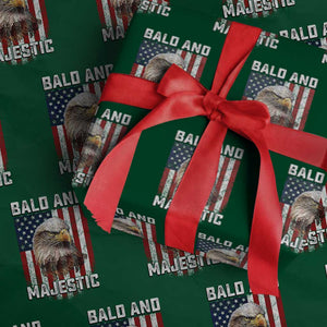 Bald and Majestic Bald Eagle 4th of July Wrapping Paper Roll Funny Dad Husband Grandpa Joke