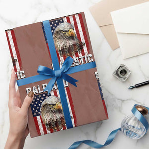Bald and Majestic Bald Eagle 4th of July Wrapping Paper Roll Funny Dad Husband Grandpa Joke