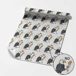 Bald Eagle No Kings In America Wrapping Paper Roll No Orange We The People Patriotic Political Statement TS02 Christmas Plaid Print Your Wear