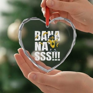 Banana Lovers Heart Crystal Glass Ornament Funny Bananas Vintage Style TS10 Print Your Wear