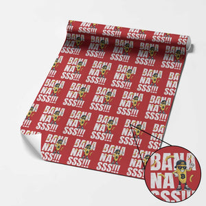 Banana Lovers Wrapping Paper Roll Funny Bananas Vintage Style TS10 Red Print Your Wear