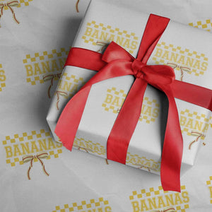Bananas Coquette Bow Checkered Wrapping Paper Roll Women Girls Kids TS10 White Print Your Wear