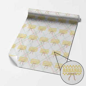 Bananas Coquette Bow Checkered Wrapping Paper Roll Women Girls Kids TS10 Christmas Plaid Print Your Wear