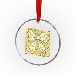 Bananas Coquette Bow Crystal Glass Ornament Retro Banana Lovers Women Girls Kids TS10 Print Your Wear