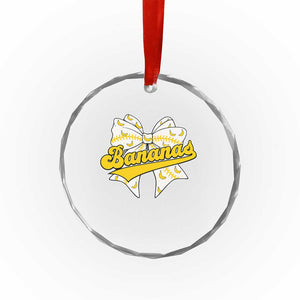 Bananas Coquette Bow Crystal Glass Ornament Retro Throwback Popular Fruit Humor Banana Classic TS10 Print Your Wear