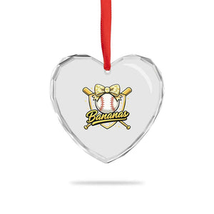 Bananas Coquette Bow Heart Crystal Glass Ornament Baseball Bats Banana Lovers Women Girls Kids TS10 Print Your Wear