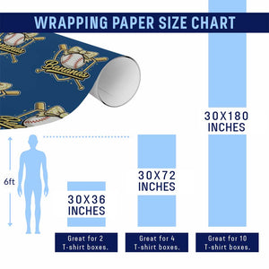 Bananas Coquette Bow Wrapping Paper Roll Baseball Bats Banana Lovers Women Girls Kids TS10 Print Your Wear