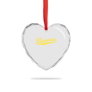 Bananas Retro Throwback Baseball Sport Lover Heart Crystal Glass Ornament TS11 Print Your Wear