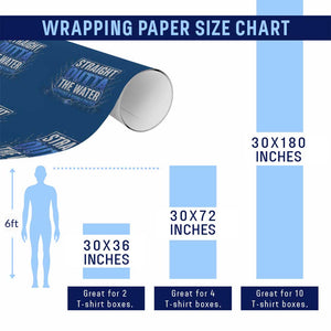Baptism Wrapping Paper Roll Straight Outta Water Christian Baptized TS10 Print Your Wear