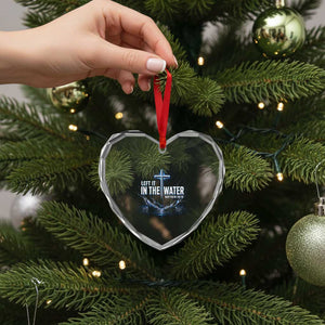 Baptism Heart Crystal Glass Ornament Left It In The Water Matthew 28 19 Christian Cross TS10 Print Your Wear