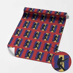 Barbados Cricket Wrapping Paper Roll Retro Vintage Sport Bajan Flag West Indies Cricket Fan TS10 Red Print Your Wear