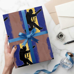 Barbados Cricket Wrapping Paper Roll Retro Vintage Sport Bajan Flag West Indies Cricket Fan TS10 Mocha Print Your Wear