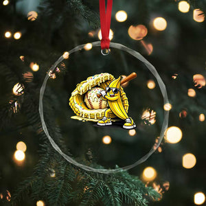 Baseball Banana Crystal Glass Ornament Funny Baseball Glove Drip Kids Youth Boys Girls TS10 Print Your Wear