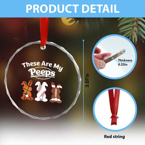 Baseball Basketball Football Easter Crystal Glass Ornament Cute Bunny Game Day Sports These Are My Peeps TS10 Print Your Wear