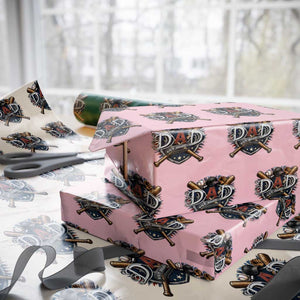 Baseball Dad Est 2026 Wrapping Paper Roll New Dad Father's Day Gift TS12 Light Pink Print Your Wear