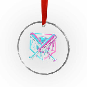 Baseball Drip Ice Cream Dripping Crystal Glass Ornament TS02 Print Your Wear