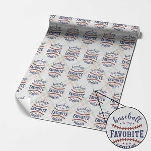 Baseball Is My Favorite Season Wrapping Paper Roll Sports Fan Gift TS12 Christmas Plaid Print Your Wear