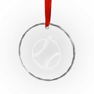 Baseball Mama Graphic Crystal Glass Ornament Game Day Gift For Baseball Moms TS12 Print Your Wear