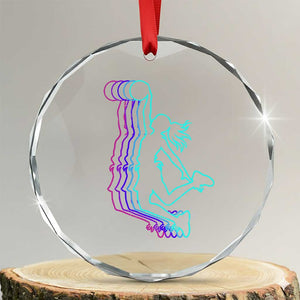 Basketball Girl Crystal Glass Ornament Player Slam Dunk Teens Girls TS10 Transparent Glass 3'' Circle Print Your Wear