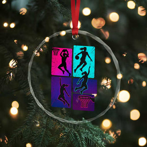 Basketball Girls Crystal Glass Ornament Retro Neon Girl Dunk Hoop Sports TS10 Print Your Wear