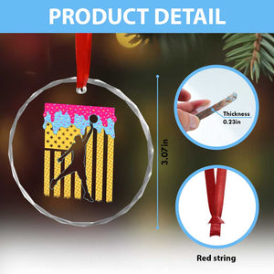 Basketball Ice Cream Drip American Flag Youth Players Crystal Glass Ornament TS11 Print Your Wear