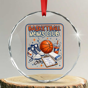 Basketball Moms Club Crystal Glass Ornament Funny Mother’s Day Gift TS14 Transparent Glass 3'' Circle Print Your Wear