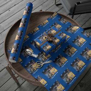Basketball Raccoon I Live Here Now Wrapping Paper Roll Funny Trash Panda Drinking Iced Coffee Basketball Court TS11 Blue Print Your Wear