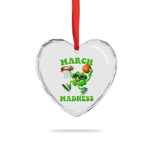 Basketball St Patricks Day Heart Crystal Glass Ornament Mad Madness Irish Shamrock Playing Basketball Player Team Boys TS10 Print Your Wear