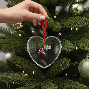 Basketball Valentines Heart Crystal Glass Ornament Cute Red Heart Playing Basketball Player Team Boys TS10 Print Your Wear