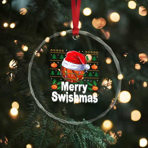 Basketball Xmas Crystal Glass Ornament Funny Merry Swishmas Sports TS12 Print Your Wear