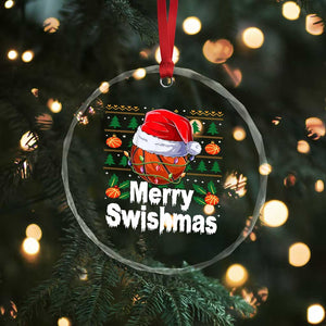 Basketball Xmas Crystal Glass Ornament Funny Merry Swishmas Sports TS12 Print Your Wear