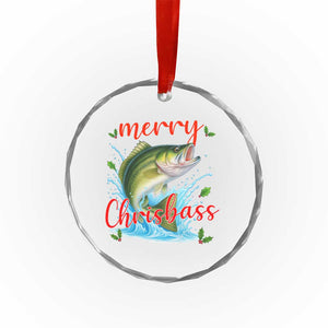 Bass Fish Christmas Crystal Glass Ornament Merry Chrisbass TS14 Print Your Wear