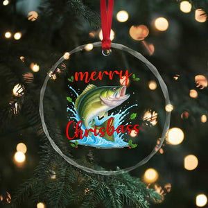 Bass Fish Christmas Crystal Glass Ornament Merry Chrisbass TS14 Print Your Wear