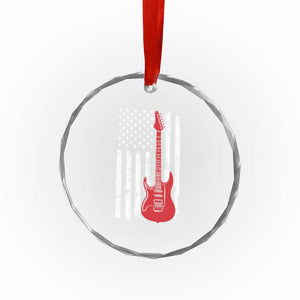 Bass Guitar Player Crystal Glass Ornament USA American Flag Musician Guitarist TS10 Print Your Wear