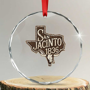 Battle of San Jacinto 1836 Texas History Independence Day Crystal Glass Ornament TS11 Transparent Glass 3'' Circle Print Your Wear